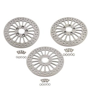 11.5" Brake Rotors 2pcs Front & 1pcs Rear Super Spoke SS For Harley Touring Dyna - SHARKROAD